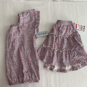 NWT! Cat & Jack Floral Two-Piece Outfit